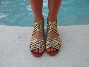 Gold Metallic sandals