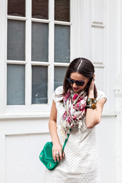 a transitional scarf for spring