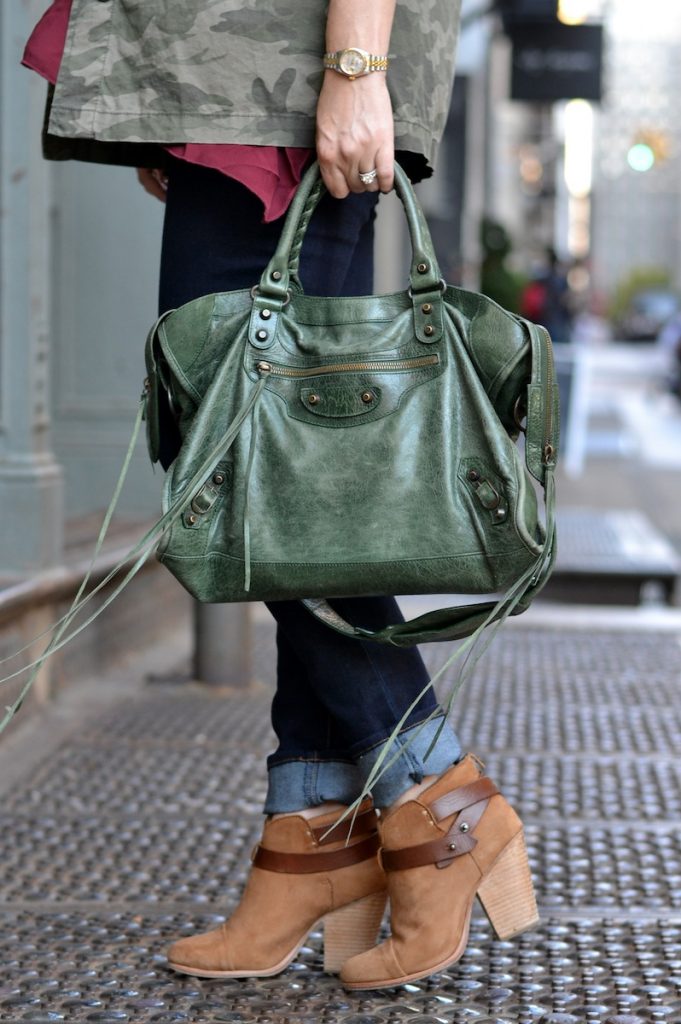 balenciaga city bag in green