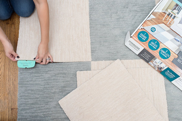 How to style carpet squares for a kids room.
