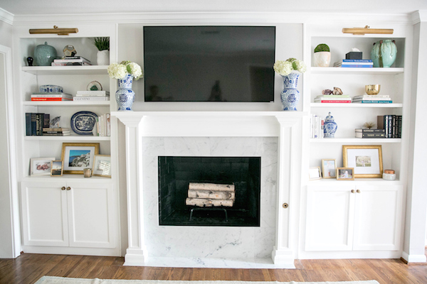 update your fireplace with marble tile