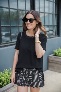 how to style black shorts for spring