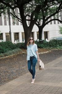 how to style chambray on denim