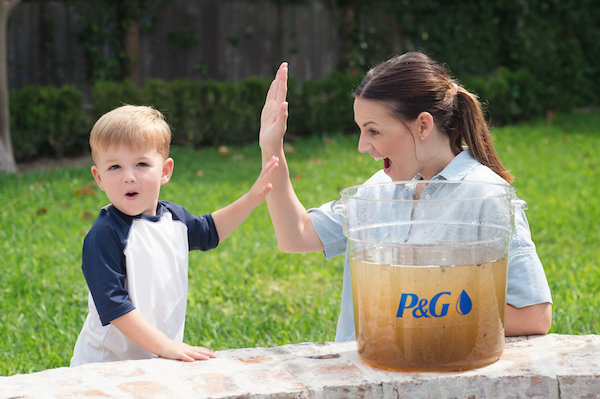 P&G delivers safe drinking water packets to billions.