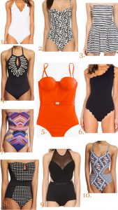 flattering one piece swimsuits