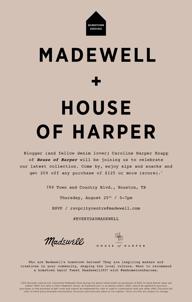 madewell city center event with house of harper