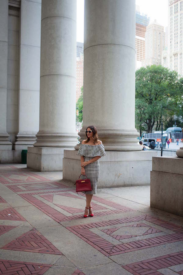 How to style an off the shoulder dress