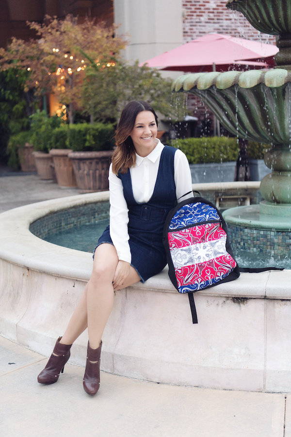 Rachel Zoe x eBay charity backpack in Americana print