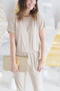Holidays 2016 outfit ideas: gold jumpsuit