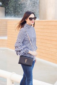How to style a gingham ruffle sleeve top