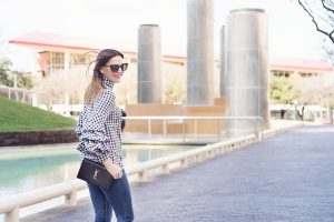 How to style a gingham ruffle sleeve top