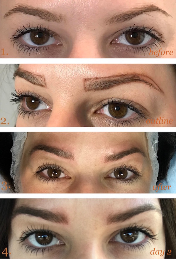 chic lash boutique mircoblading before and after