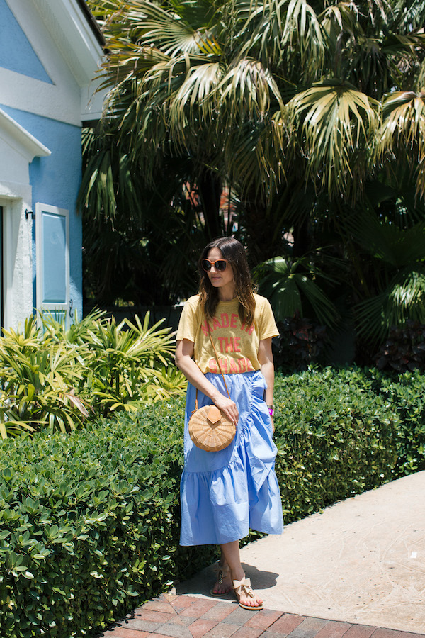 Caroline styles a J.Crew ruffle wrap skirt for vacation in the Bahamas << HOUSE of HARPER