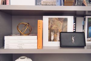 how to style office book shelves