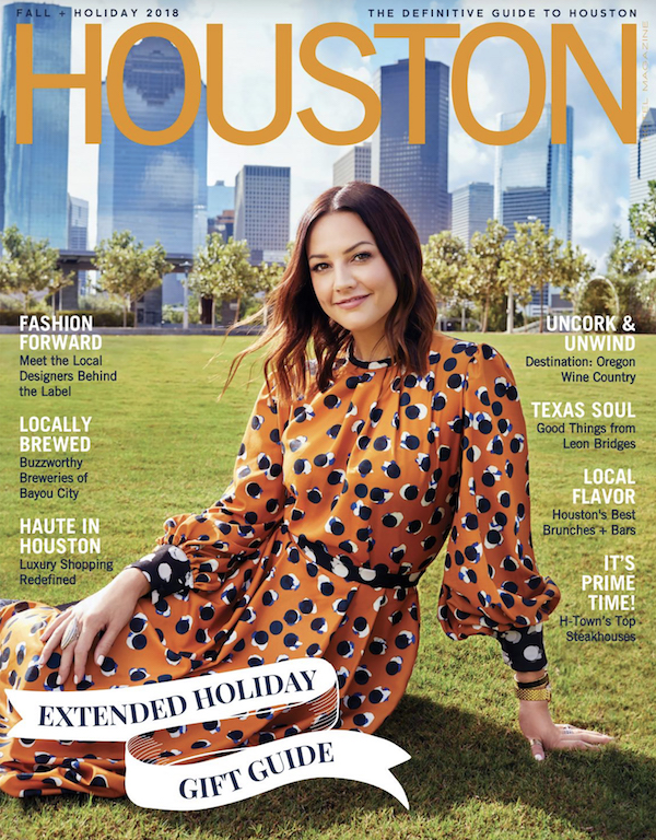 Caroline Harper Knapp of House of Harper graces the cover of the Fall 2018 Edition of Houston Hotels Magazine