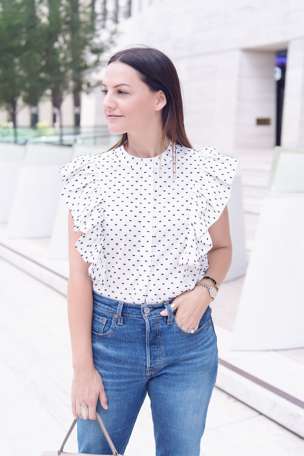 How to style a polka dot top 