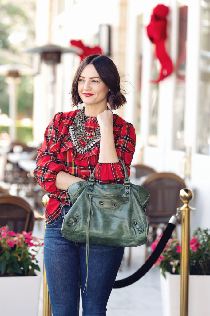House of Harper Red Plaid Holiday Outfit