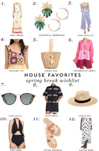 My Spring Break Wishlist includes a matching set, a packable straw hat, stitched sandals and more!